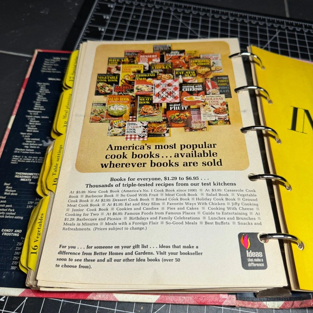 Better Homes and Gardens New Cook Book Vintage Red Gingham Plaid 5-Ring Binder